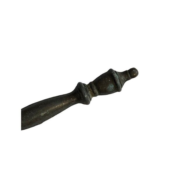 Vintage Cabinet Handle Drawer Pull Solid Brass Hardware - Picture 4 of 4